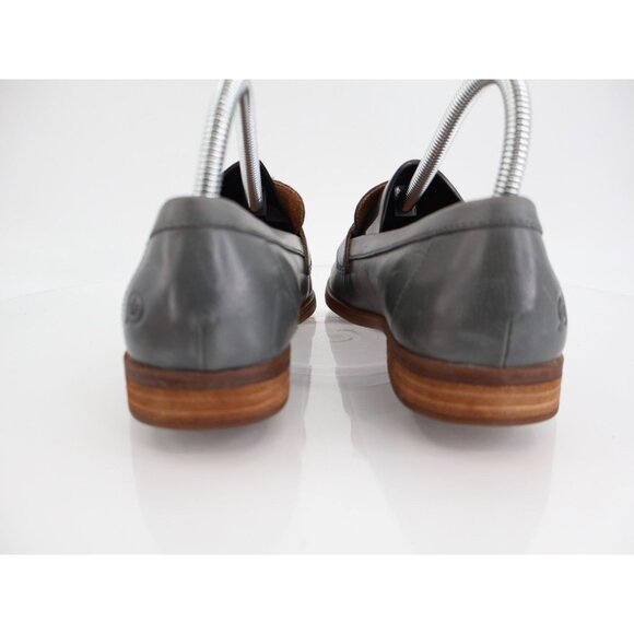 Born Langley Penny Loafers Womens 8 Blue Gray Leather Slip On Block Heel - Picture 5 of 12